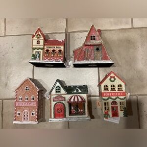 NWT Target Christmas Village Collection 5 pc Set